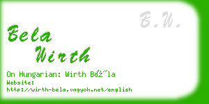 bela wirth business card